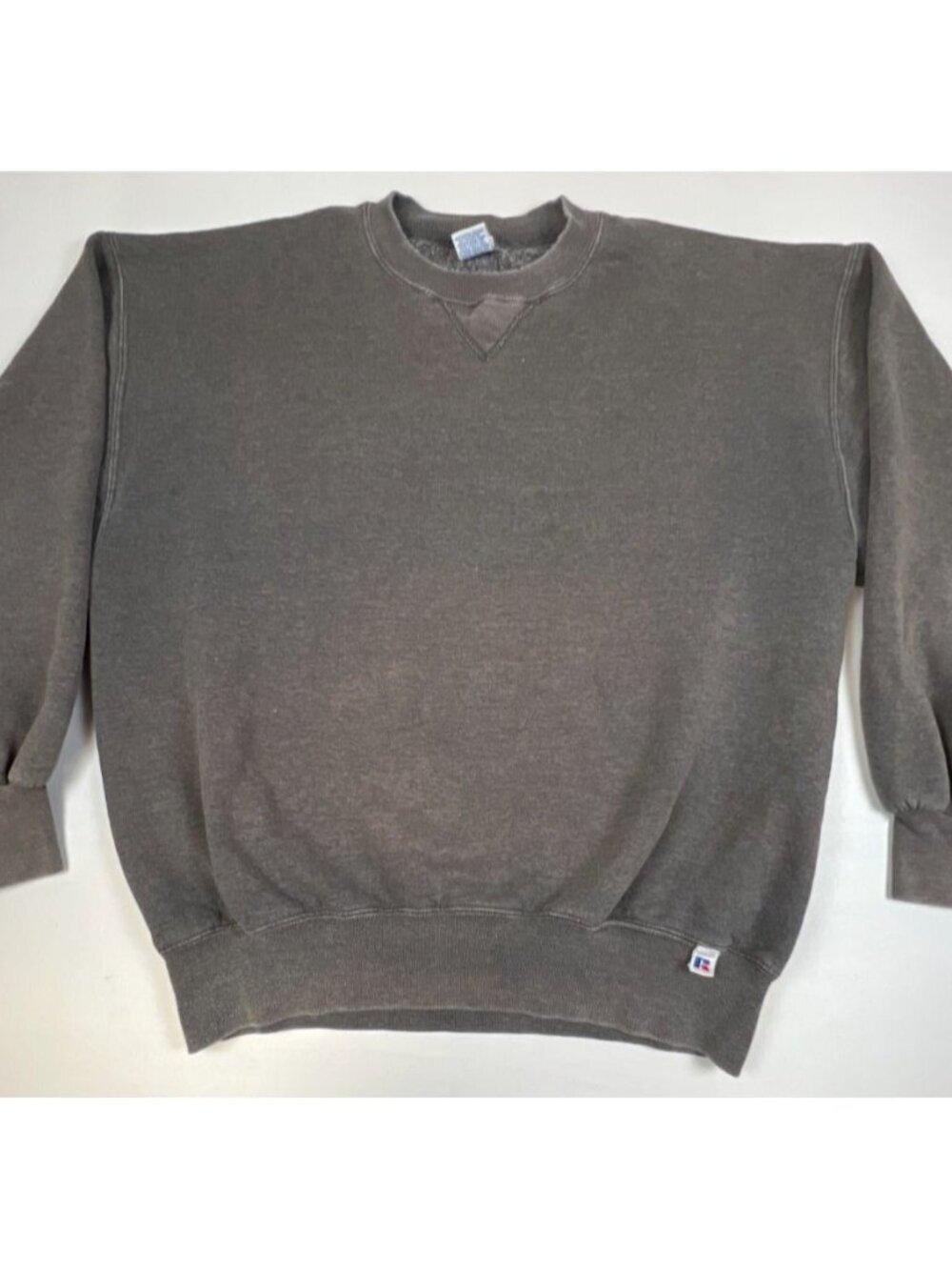 Vintage Russell Athletic Blank Crewneck Sweatshirt XL Charcoal Grey USA Made